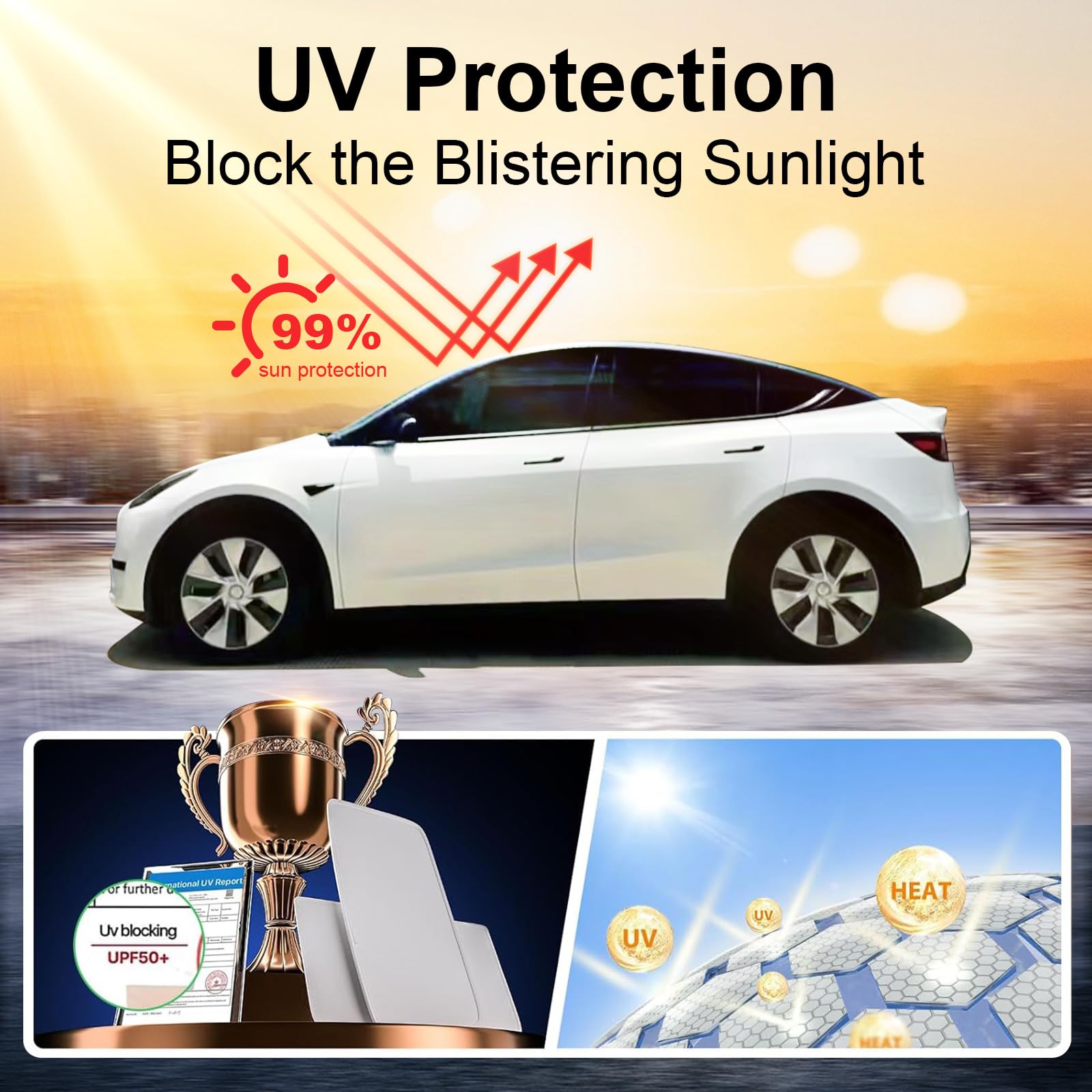 新品未使用　2020-2024 Model Y サンシェード Amazon.co.jp: CHIYLE グラスルーフサンシェード Tesla Model Y 2020